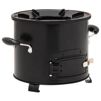 Fornello a legna da campeggio nero 36 x 26 x 22,5 cm metallo 02_0005924