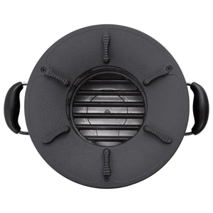 Stufa a Legna da Campeggio Nera 36x26x22,5 cm Metallo