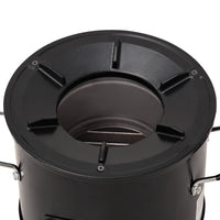 Fornello a legna da campeggio nero 36 x 26 x 22,5 cm metallo 02_0005924