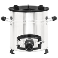 Stufa a Legna con Ventola USB Argento 35,5x26x28cm Acciaio Inox 319443