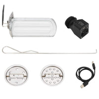 Stufa a Legna con Ventola USB Argento 35,5x26x28cm Acciaio Inox 319443