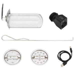 Stufa a Legna con Ventola USB Argento 35,5x26x28cm Acciaio Inox 319443