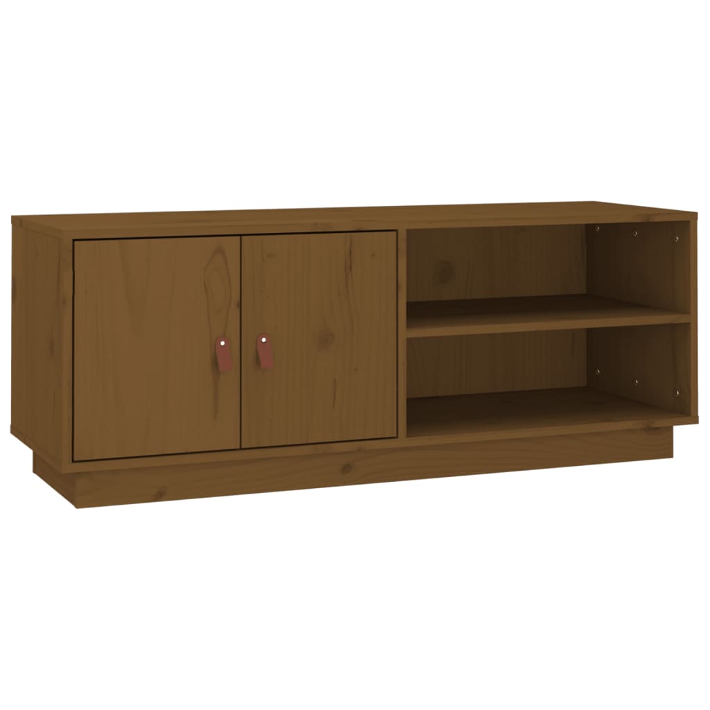 Mobile Porta TV-Mobile per TV-Credenza TV ambra 105x34x40 cm in Legno Massello di Pino