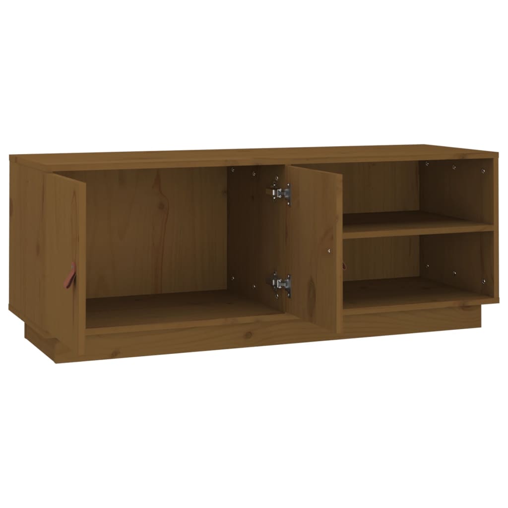 Mobile Porta TV ambra 105x34x40 cm in Legno Massello di Pino 818223