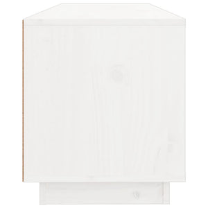 Mobile Porta TV Bianco 100x34x40 cm in Legno Massello di Pino 818226