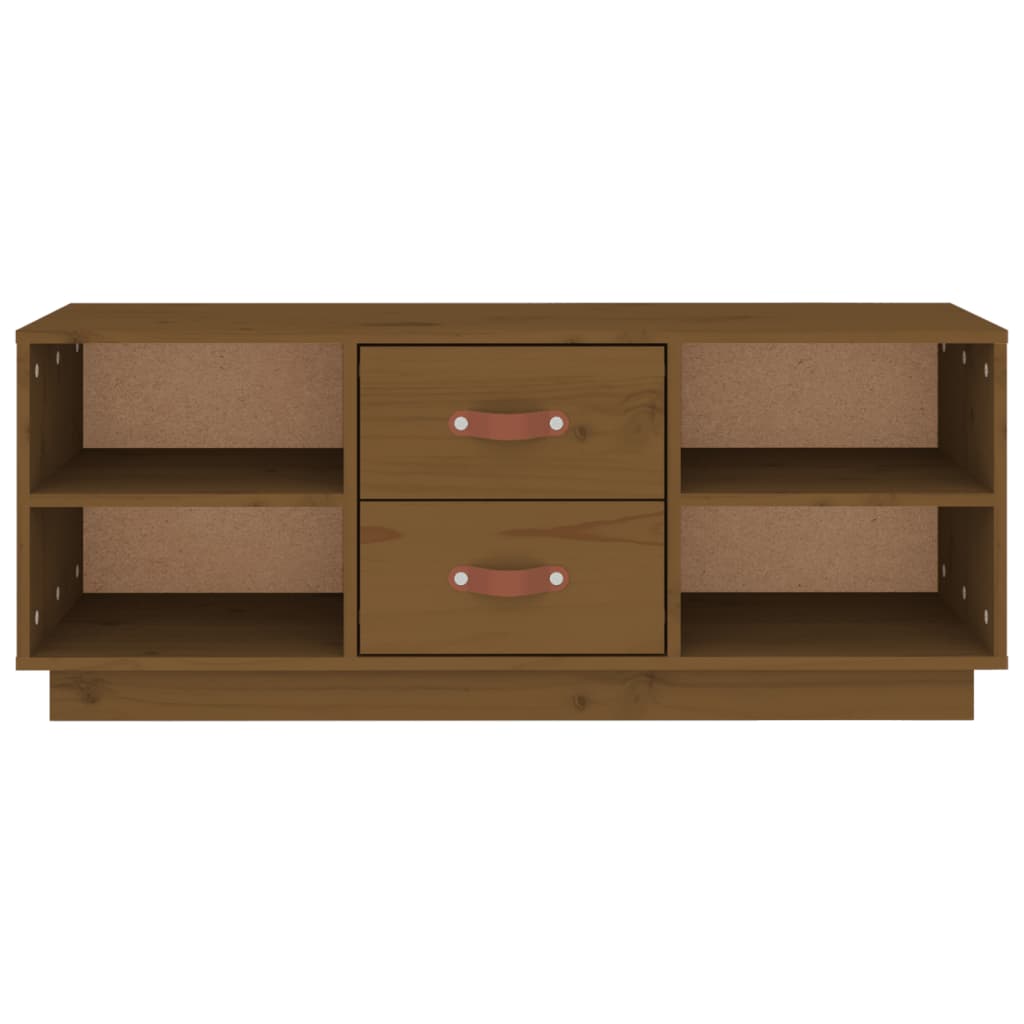 Mobile Porta TV-Mobile per TV-Credenza TV Ambra 100x34x40 cm in Legno Massello di Pino