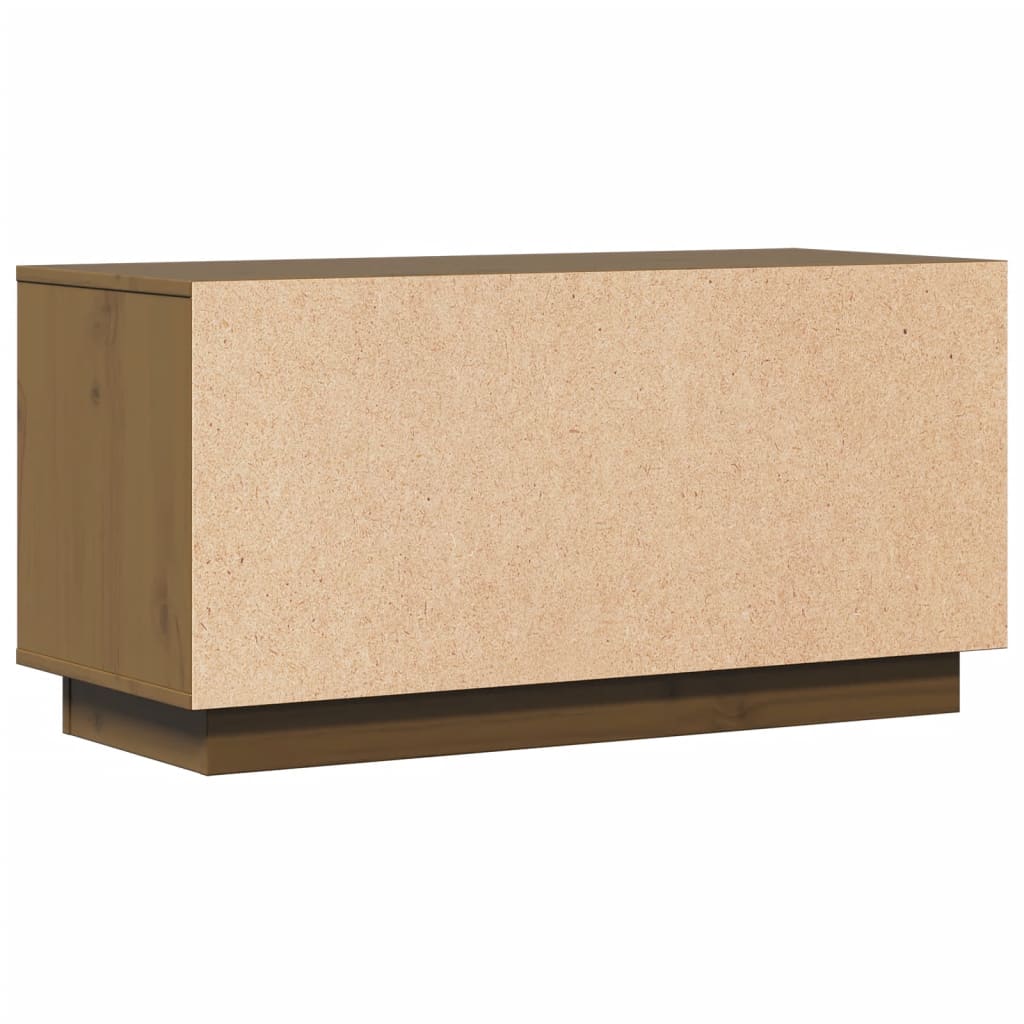 Mobile Porta TV-Mobile per TV-Credenza TV Ambrato 80x34x40 cm in Legno Massello di Pino