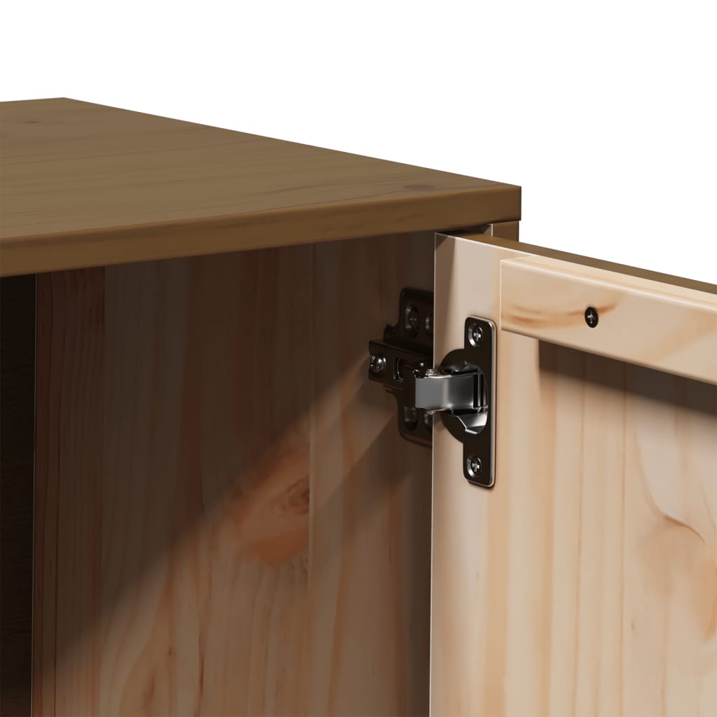 Mobile Porta TV-Mobile per TV-Credenza TV Ambrato 80x34x40 cm in Legno Massello di Pino