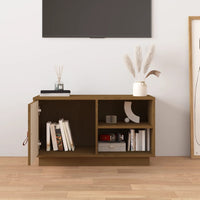 Mobile Porta TV ambra 70x34x40 cm in Legno Massello di Pino 818238