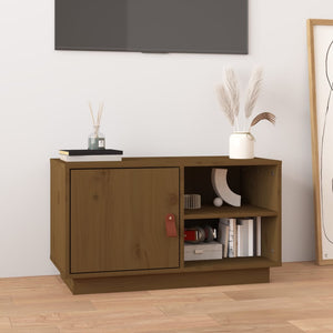 Mobile Porta TV ambra 70x34x40 cm in Legno Massello di Pino 818238