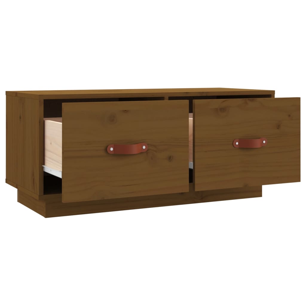 Mobile Porta TV-Mobile per TV-Credenza TV ambra 80x34x35 cm in Legno Massello di Pino