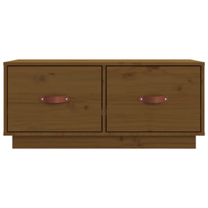 Mobile Porta TV Miele 80x34x35 cm in Legno Massello di Pino