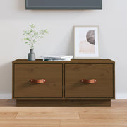 Mobile Porta TV-Mobile per TV-Credenza TV ambra 80x34x35 cm in Legno Massello di Pino