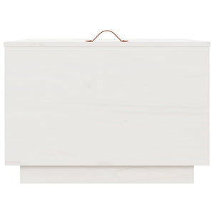 Contenitori con Coperchi 3 pz Bianchi in Legno Massello di Pino 818246