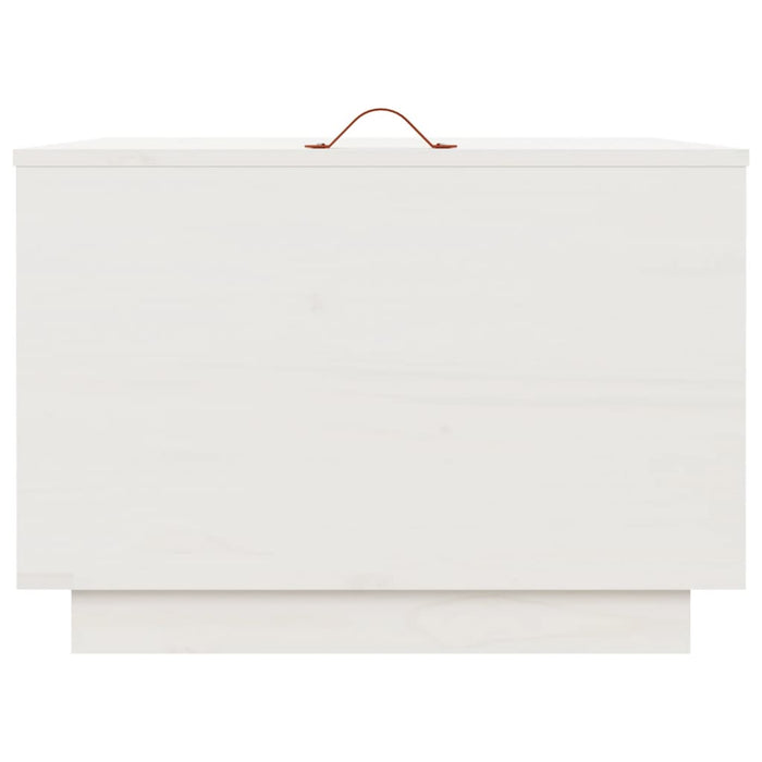 Contenitori con Coperchi 3 pz Bianchi in Legno Massello di Pino 818246