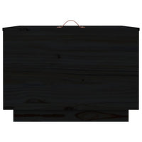 Contenitori Portaoggetti Coperchi 3pz Neri Legno Massello Pino cod mxl 45687