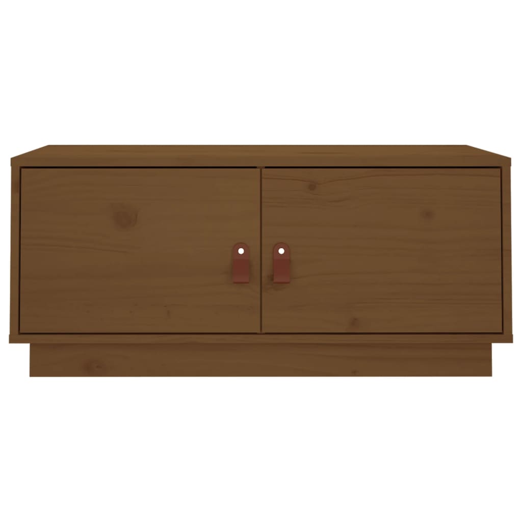 Tavolino da Salotto ambra 80x50x35 cm in Legno Massello di Pino 818253