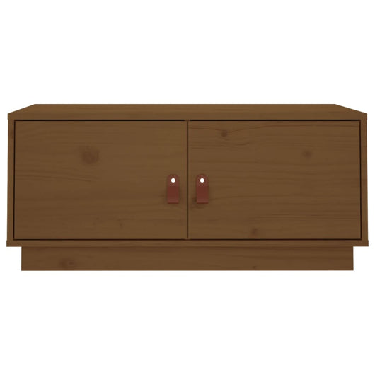 Tavolino da Salotto ambra 80x50x35 cm in Legno Massello di Pino 818253