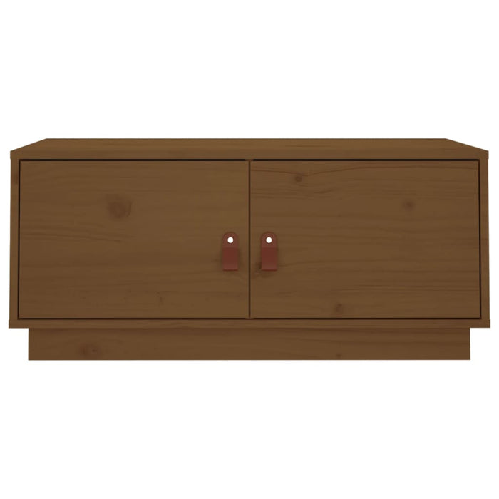 Tavolino da Salotto ambra 80x50x35 cm in Legno Massello di Pino 818253