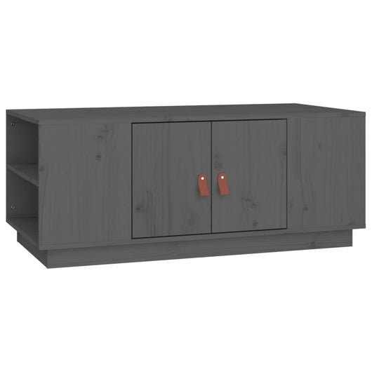 Tavolino da Salotto Grigio 100x50x41 cm Legno Massello di Pino cod mxl 26079