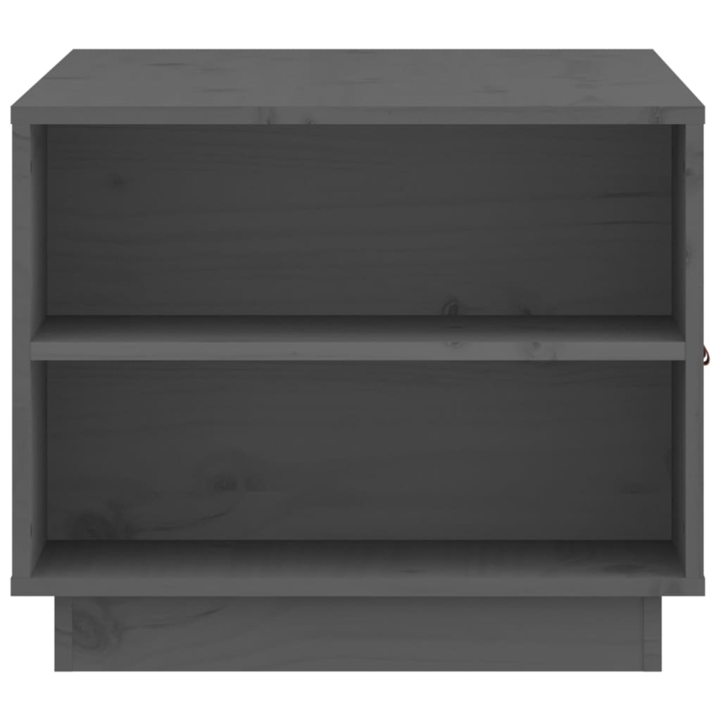 Tavolino da Salotto Grigio 100x50x41 cm Legno Massello di Pino 818257