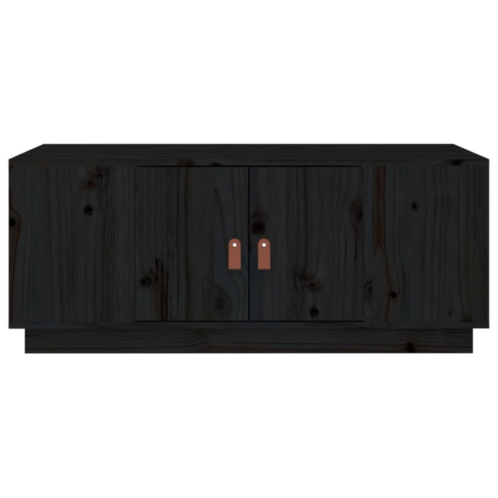 Tavolino da Salotto Nero 100x50x41 cm in Legno Massello di Pino cod mxl 25666