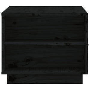Tavolino da Salotto Nero 100x50x41 cm in Legno Massello di Pino cod mxl 25666