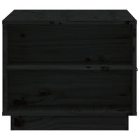 Tavolino da Salotto Nero 100x50x41 cm in Legno Massello di Pino 818259