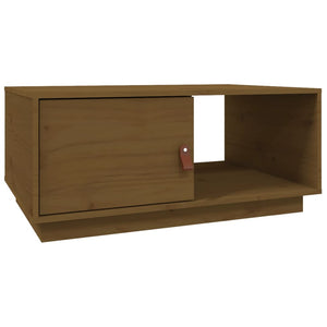 Tavolino da Salotto ambra 80x50x35,5 cm Legno Massello di Pino 818263