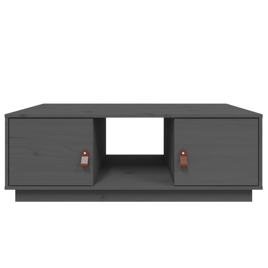 Tavolino da Salotto Grigio 100x50x35 cm Legno Massello di Pino 818267