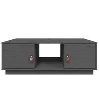 Tavolino da Salotto Grigio 100x50x35 cm Legno Massello di Pino 818267