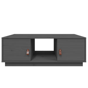 Tavolino da Salotto Grigio 100x50x35 cm Legno Massello di Pino 818267