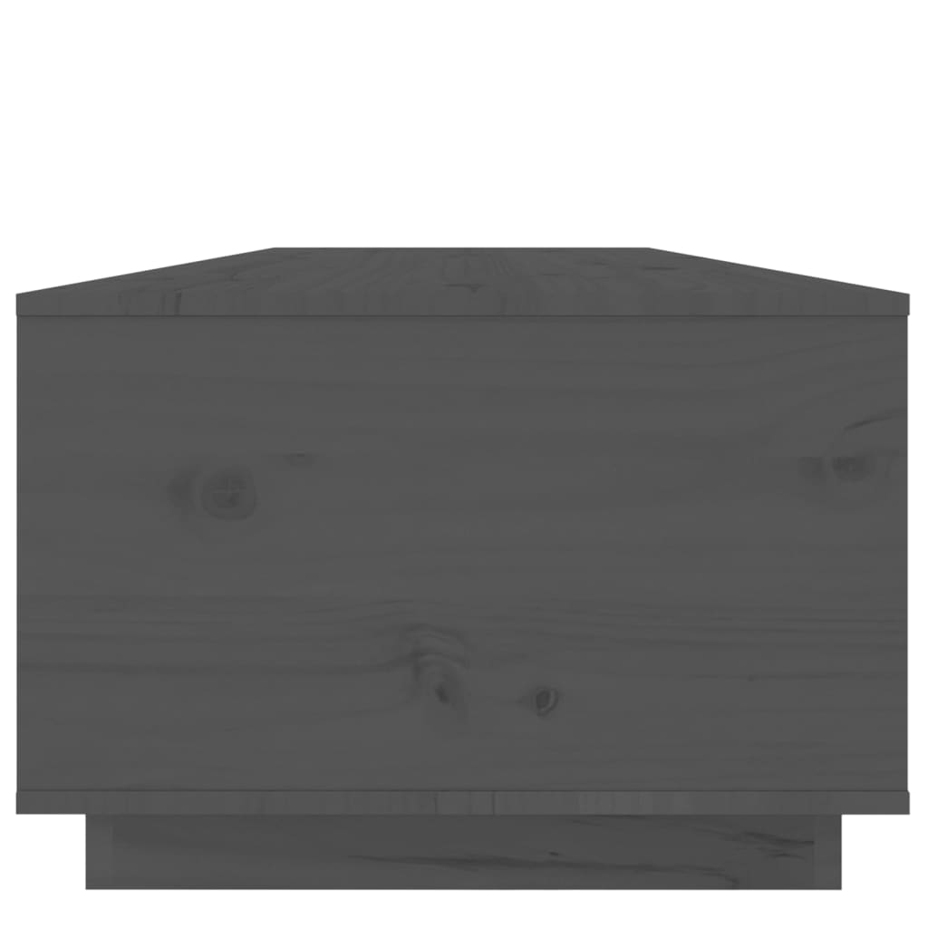 Tavolino da Salotto Grigio 100x50x35 cm Legno Massello di Pino 818267
