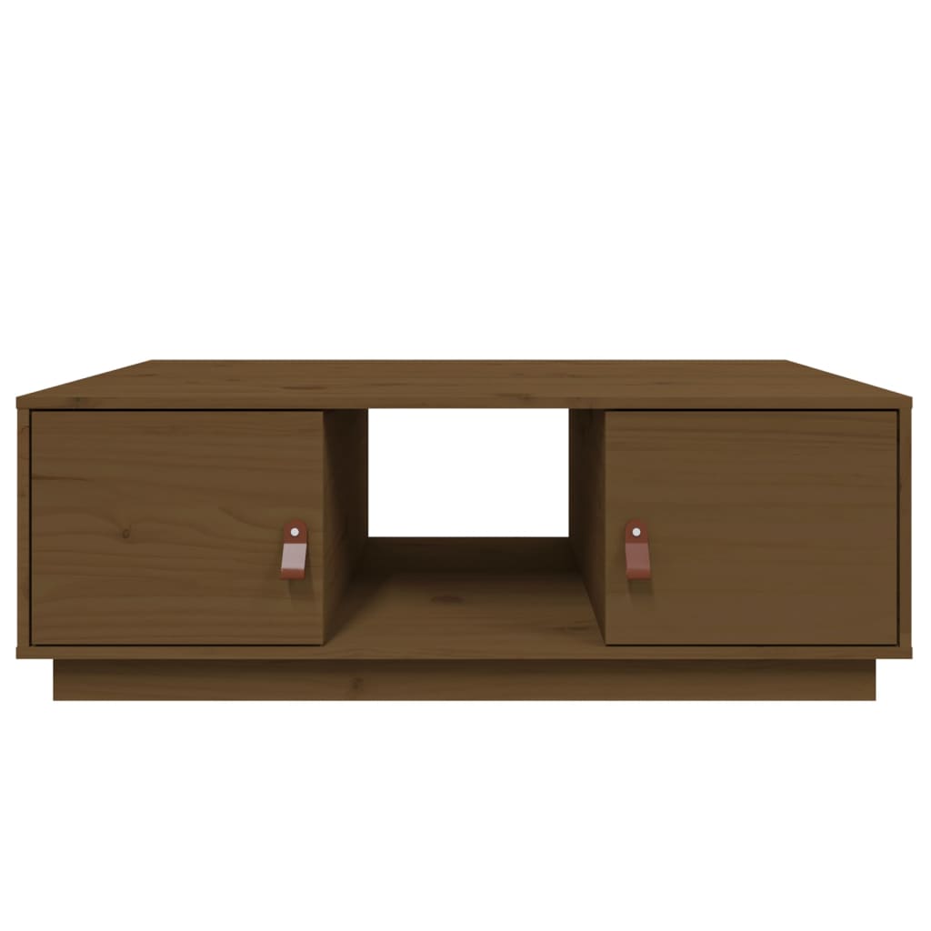 Tavolino da Salotto ambra 100x50x35 cm Legno Massello di Pino 818268