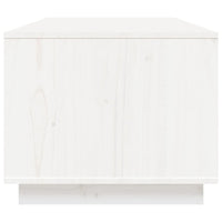 Tavolino da Salotto Bianco 100x50x41 cm Legno Massello di Pino cod mxl 10353