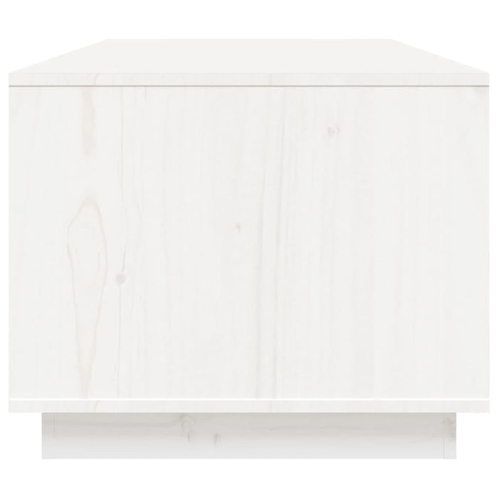 Tavolino da Salotto Bianco 100x50x41 cm Legno Massello di Pino cod mxl 10353