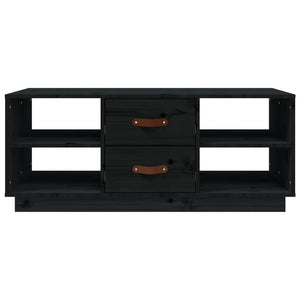 Tavolino da Salotto Nero 100x50x41 cm in Legno Massello di Pino 818274