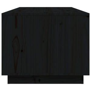 Tavolino da Salotto Nero 100x50x41 cm in Legno Massello di Pino cod mxl 25756