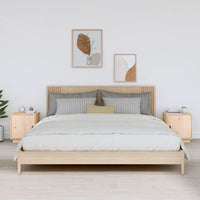 Comodini Grigio 2 pz 40x34x45 cm in Legno Massello di Pino