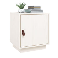 Comodini Bianco 2 pz 40x34x45 cm in Legno Massello di Pino 818278