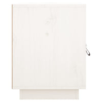Comodini Bianco 2 pz-Set di 2 Tavolino da notte 40x34x45 cm in Legno Massello di Pino 275247