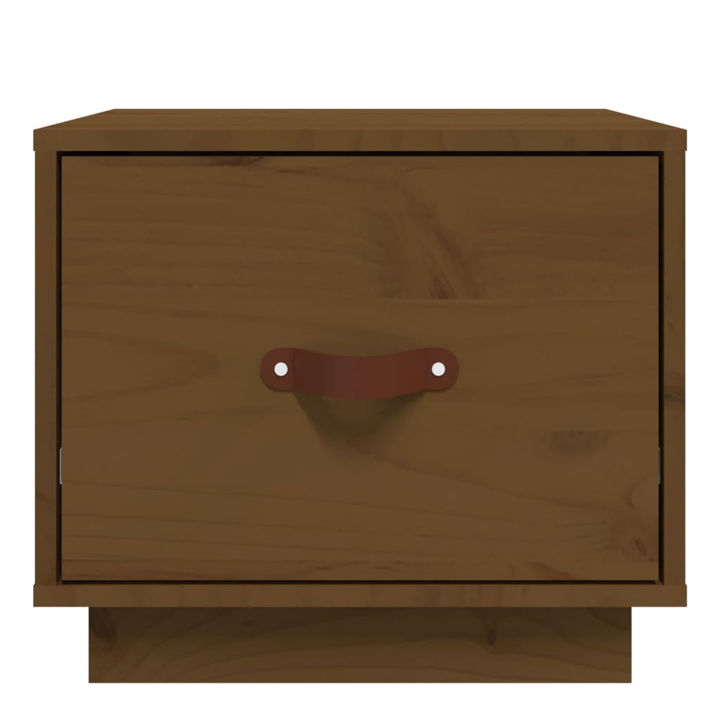 Comodino-Tavolino da notte ambra 40x34x35 cm in Legno Massello di Pino