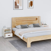 Comodini Bianco 2 pz 40x34x45 cm in Legno Massello di Pino 818298