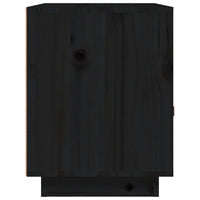 Comodini Nero 2 pz-Set di 2 Tavolino da notte 40x34x45 cm in Legno Massello di Pino 135460