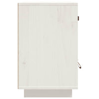 Comodini Bianchi 2 pz 40x34x55 cm in Legno Massello di Pino 818308