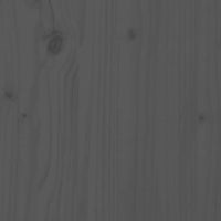 Comodino Grigio 40x34x55 cm in Legno Massello di Pino 818309