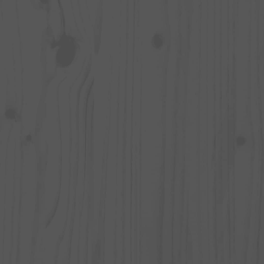 Comodini Grigi 2 pz 40x34x55 cm in Legno Massello di Pino 818310