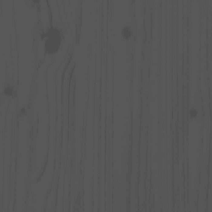 Comodini Grigi 2 pz 40x34x55 cm in Legno Massello di Pino 818310