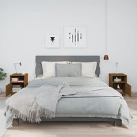 Comodini Ambrati 2 pz 40x34x55 cm in Legno Massello di Pino 818322