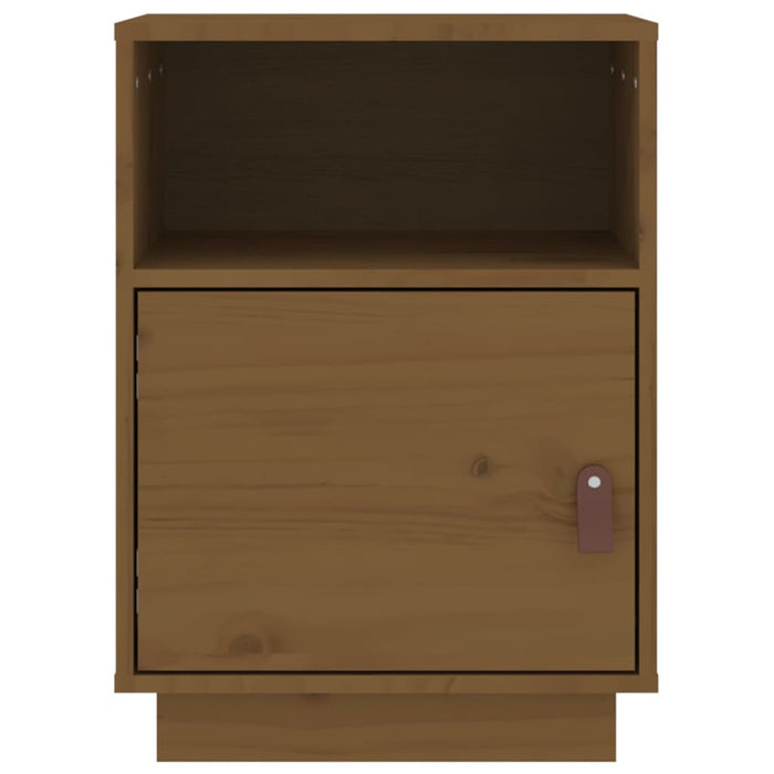 Comodini Ambrati 2 pz 40x34x55 cm in Legno Massello di Pino 818322